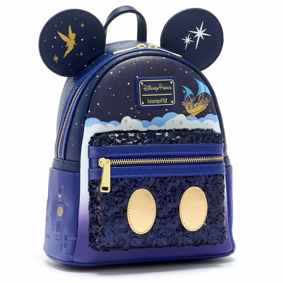 NWT DISNEY PARKS LOUNGEFLY WDW 50TH ANNIVERSARY MMMA PETER PAN MINI BACKPACK - Picture 1 of 9